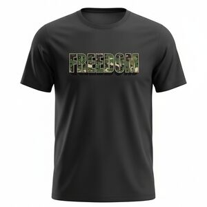Gildan Black Camo Freedom Tee